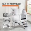 VEVOR 50" Pet Dog Bathing Station w/Stairs, Professional Stainless Steel Dog Grooming Tub w/ Soap Box, Faucet,Rich Accessory, Dog Bathtub for Large